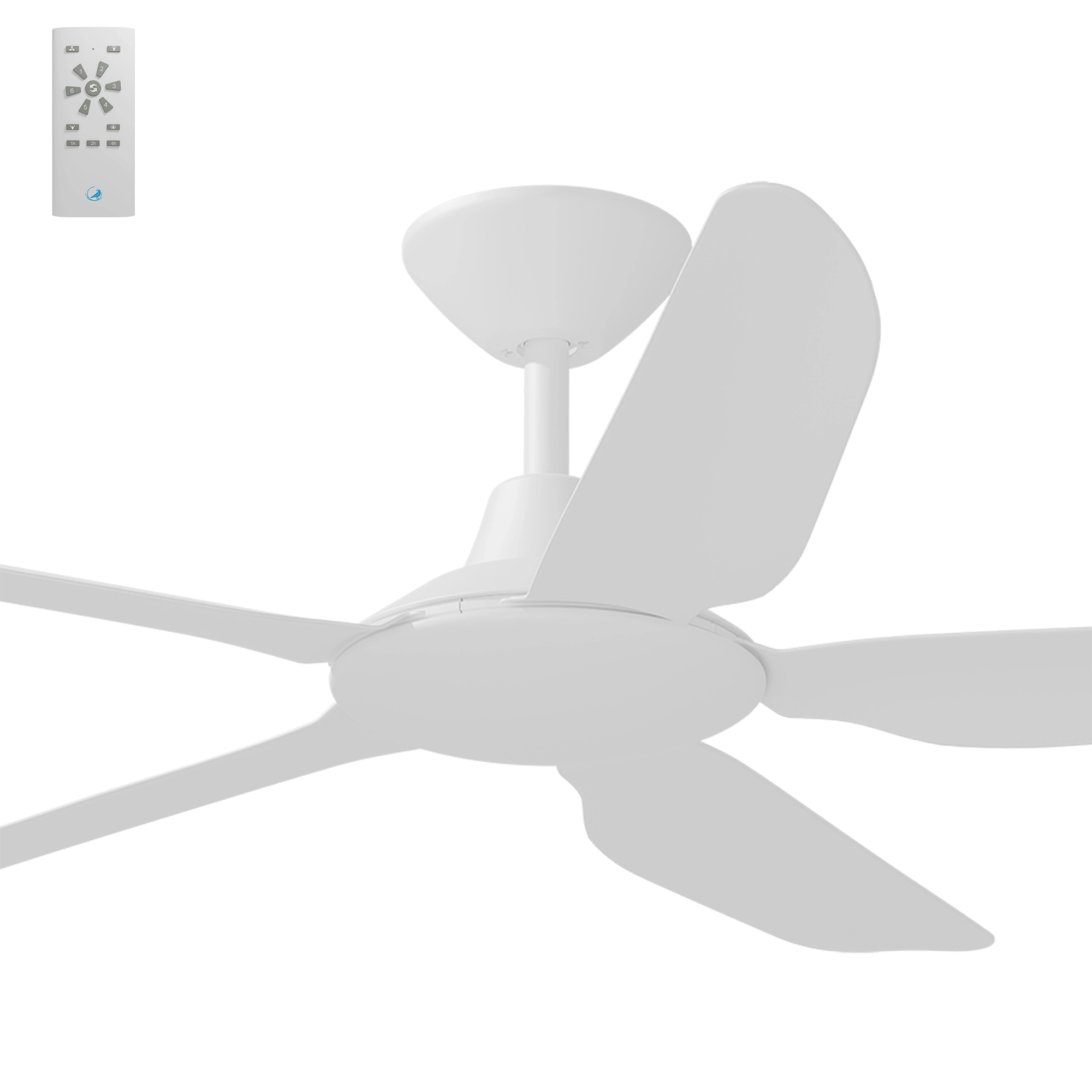 [217742] Calibo Storm 52" (1320mm) 5 Blade Indoor/Outdoor DC Ceiling Fan and Remote (WHITE)