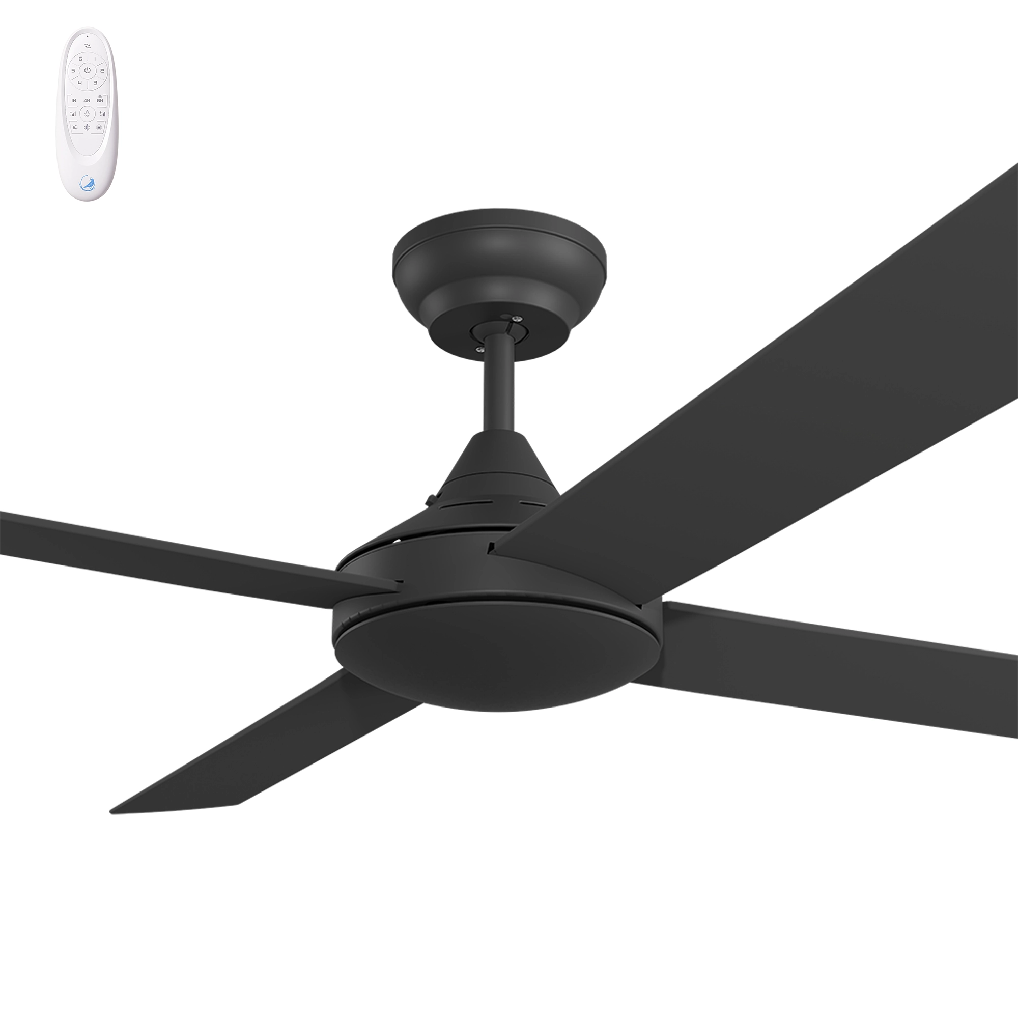 [280942] Calibo Kestrel 52" (1320mm) Indoor/Outdoor DC Ceiling Fan with Remote (BLACK)
