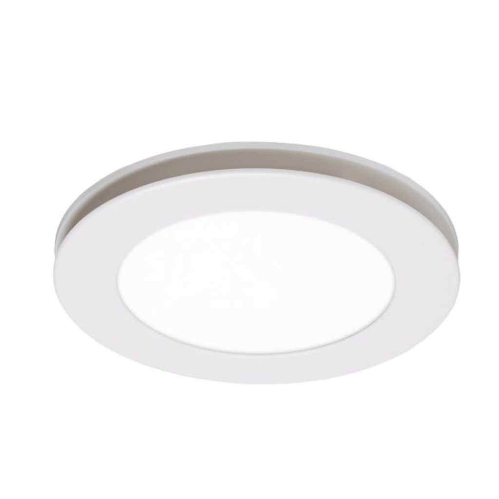 Martec White Flow Round Exhaust Fan With 12W Tri-Colour LED Light