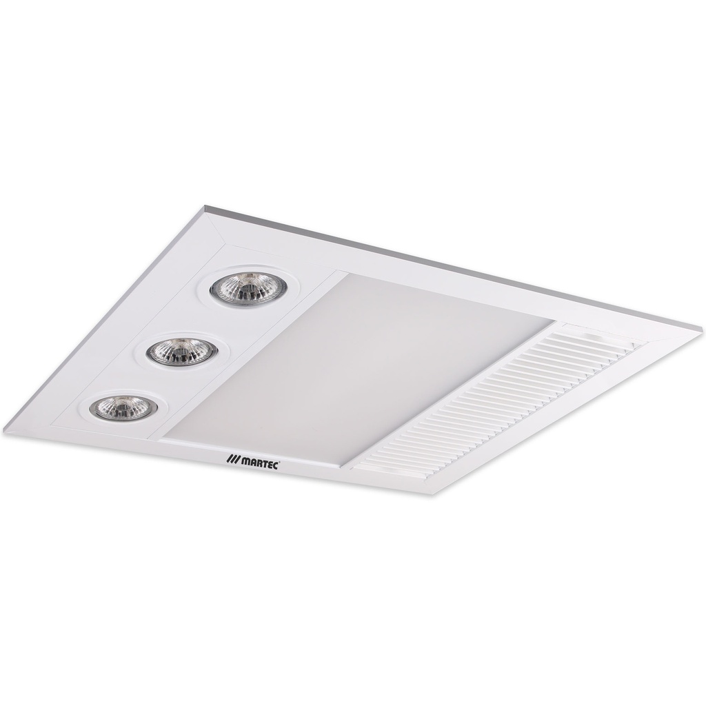 Martec Linear Mini Bathroom 3 In 1 High Extraction Exhaust Fan With LED Light