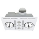 Martec Profile Plus 2 Lamp 3 in 1 Bathroom Heater, Exhaust Fan & LED Light
