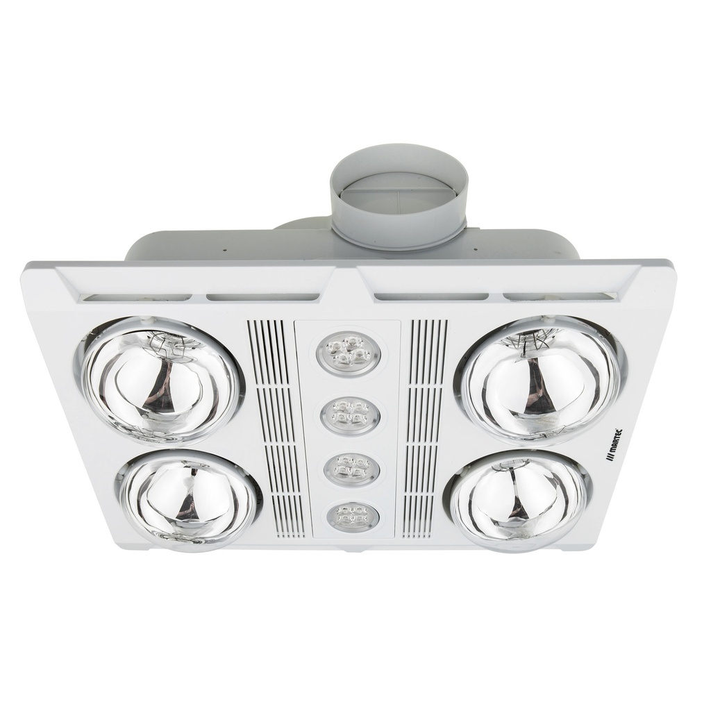 Martec Profile Plus 4 Lamp 3 in 1 Bathroom Heater, Exhaust Fan & LED Light