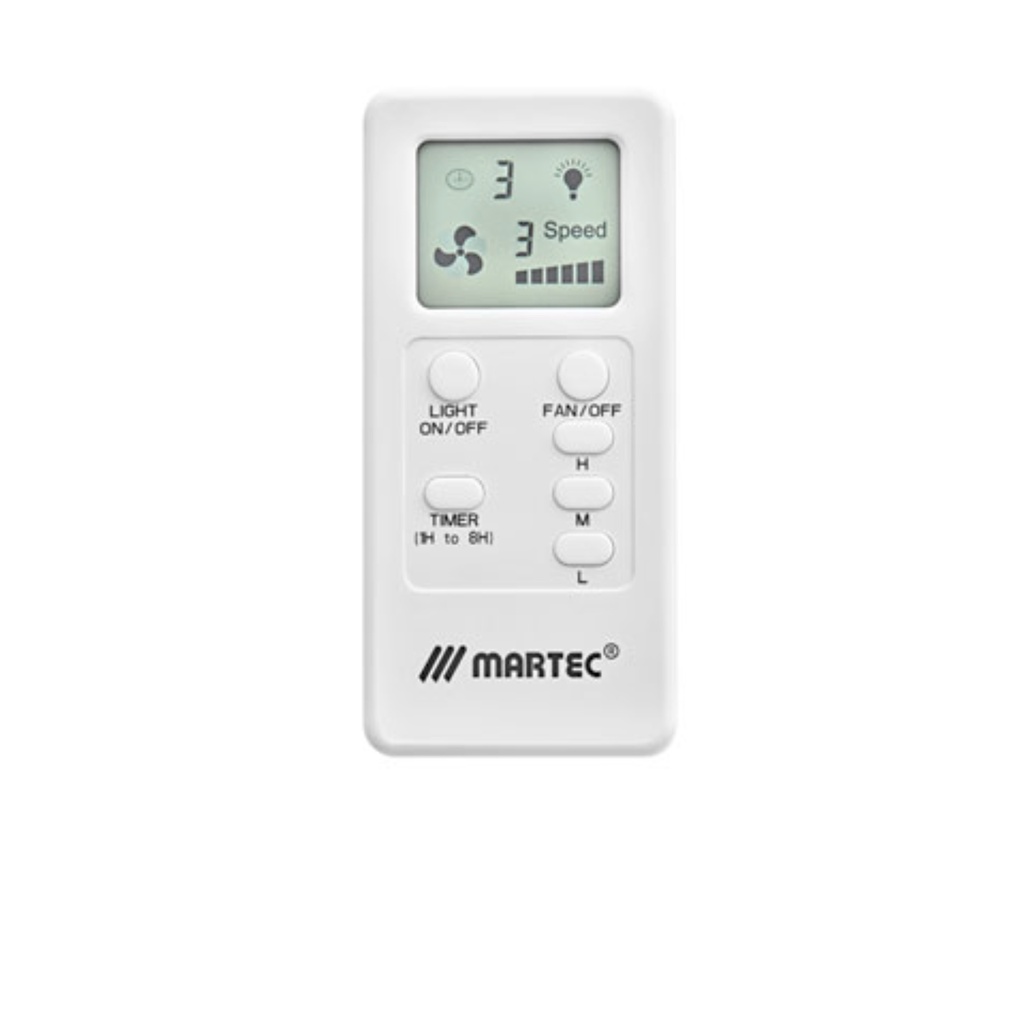 Martec Premium LCD Slimline Remote Control Kit - 3 Speed, Step Dimmer, And Timer