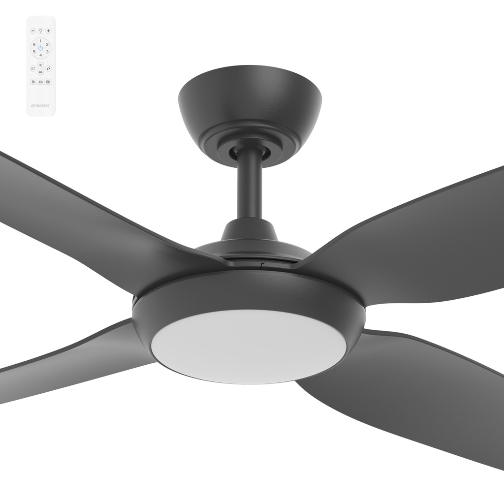 Martec Smart Viper 52" DC 4 Bladed Ceiling Fan With 18W CCT LED Dimmable Light & Remote