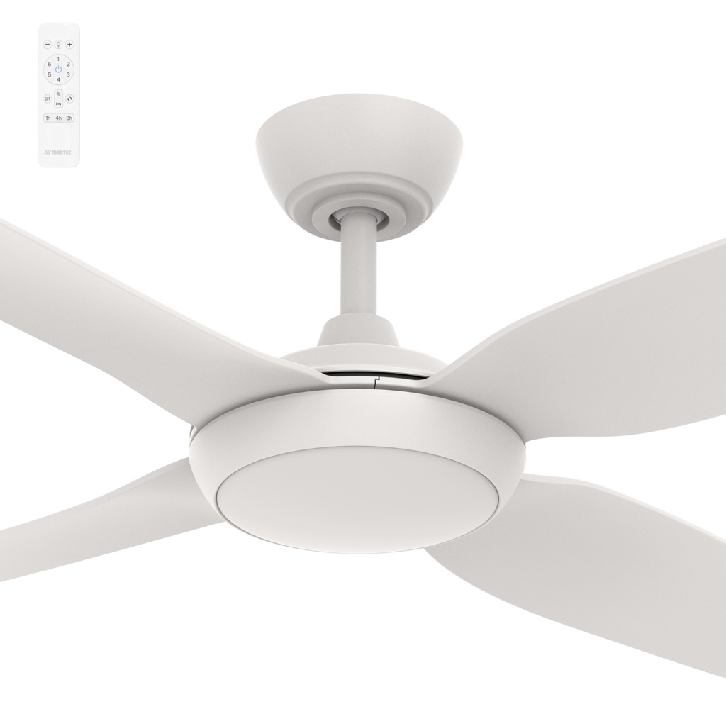 Martec Smart Viper 52" DC 4 Bladed Ceiling Fan With 18W CCT LED Dimmable Light & Remote