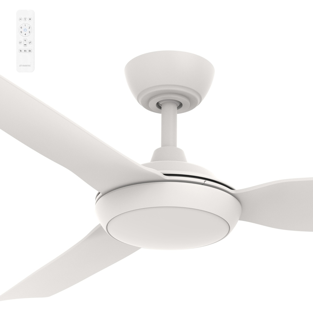 Martec Smart Viper 52" DC 3 Bladed Ceiling Fan With 18W CCT LED Dimmable Light & Remote