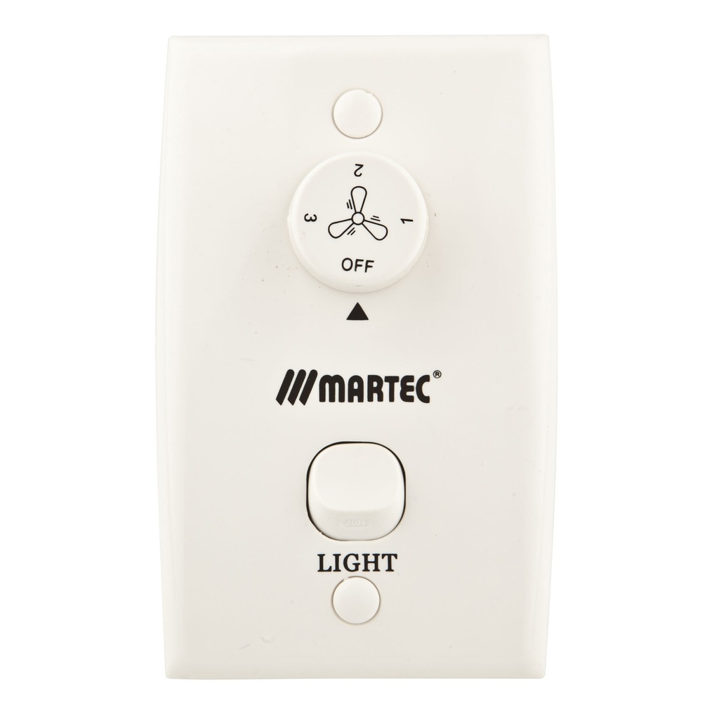 Martec Print Wall Controller With 3 Speeds and Light Switch