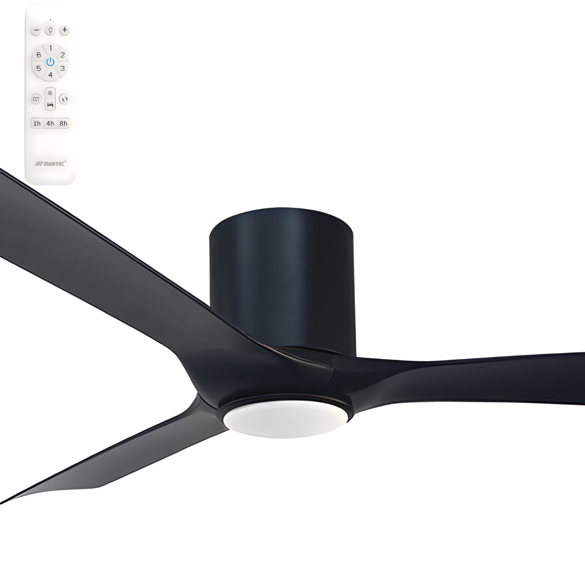 Martec Fresno 52" DC Smart Hugger Ceiling Fan with LED Light and WiFi Remote