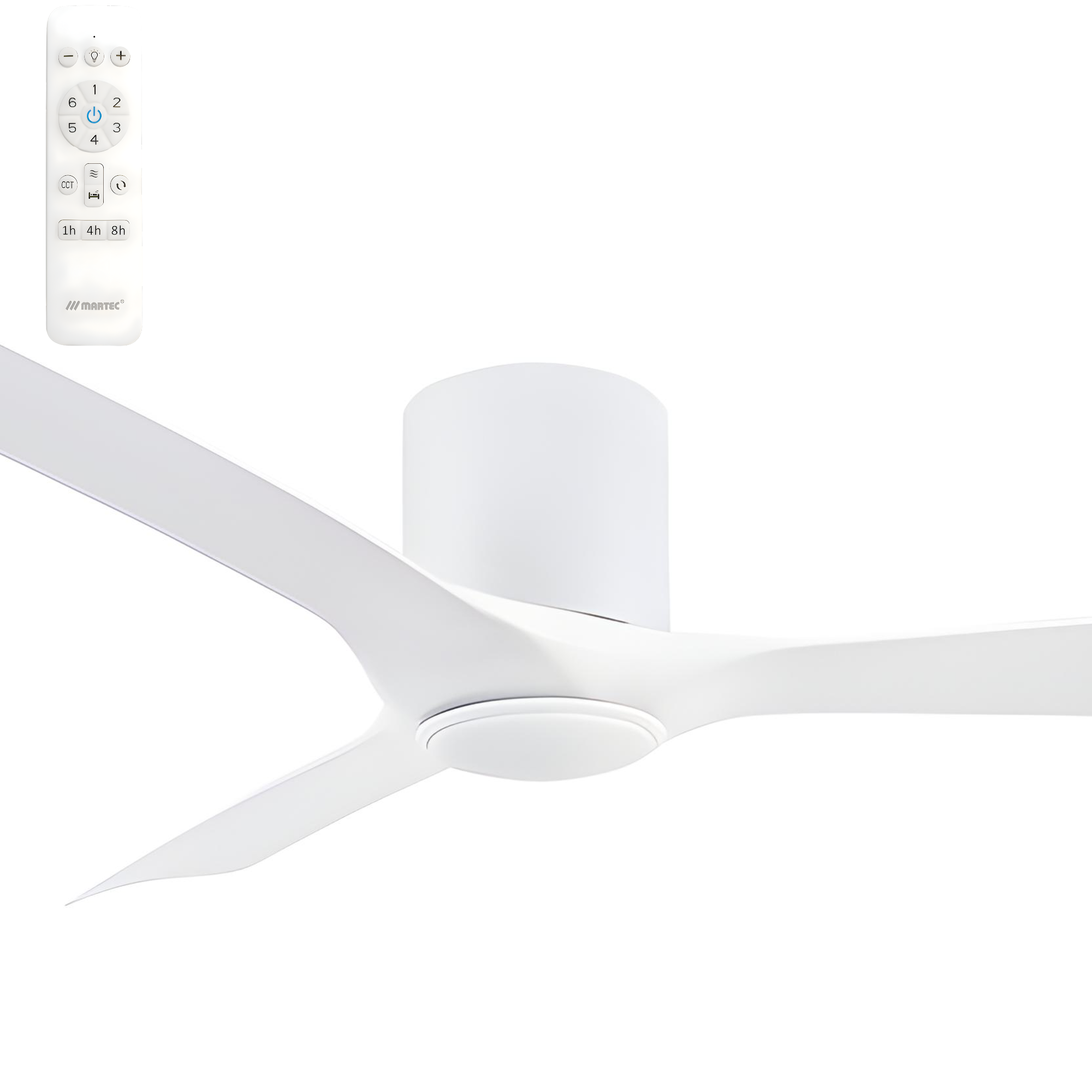 Martec Fresno 52" DC Smart Hugger Ceiling Fan with LED Light and WiFi Remote