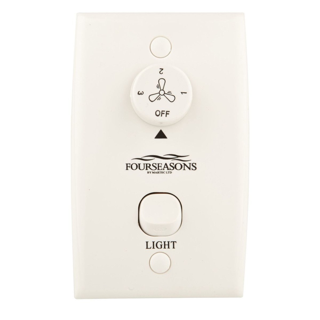 [207152] Martec Four Seasons Print Wall Controller With 3 Speeds and Light Switch (Single)