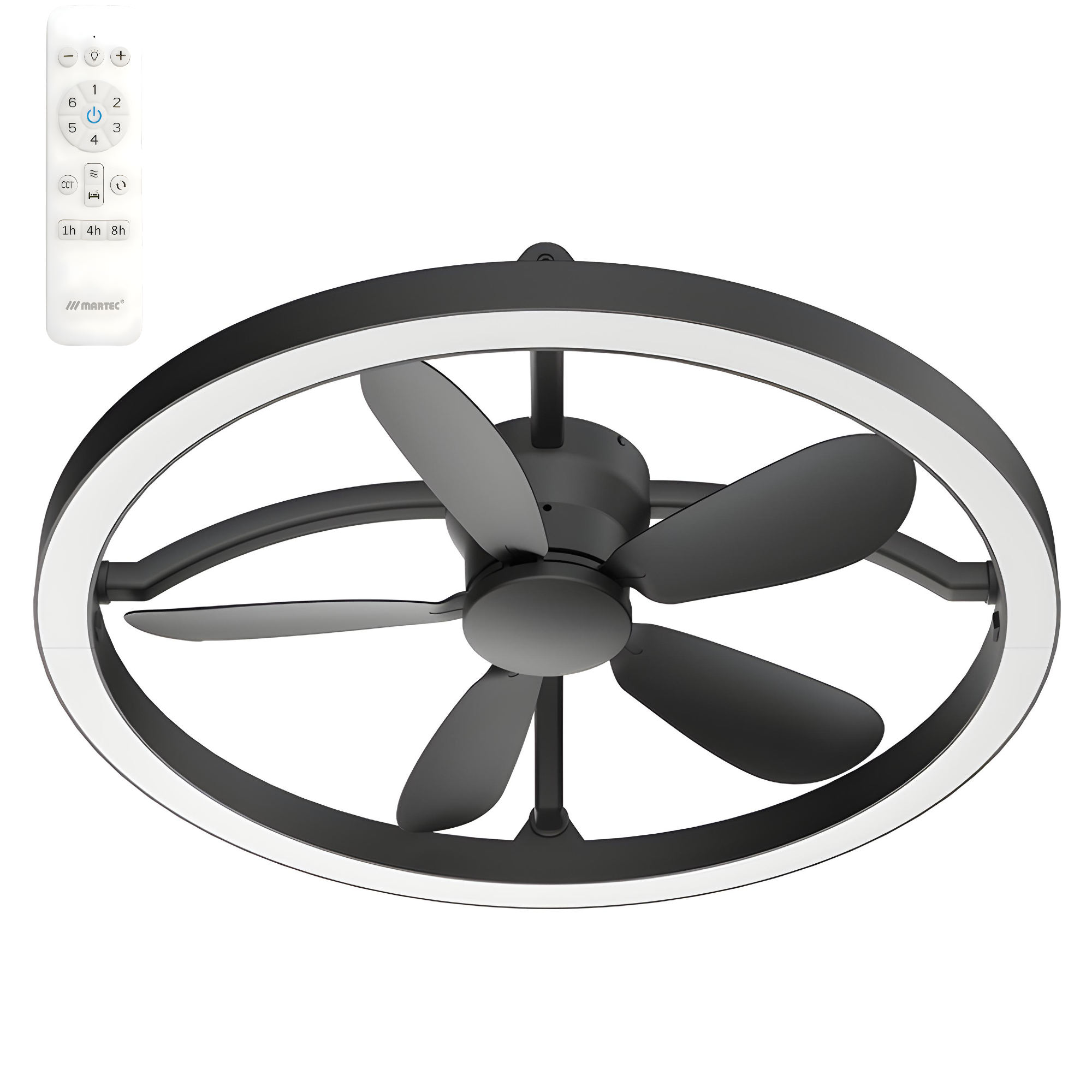 Martec Catalina High Airflow 21” Smart DC Indoor Ceiling Fan with LED Light and Remote