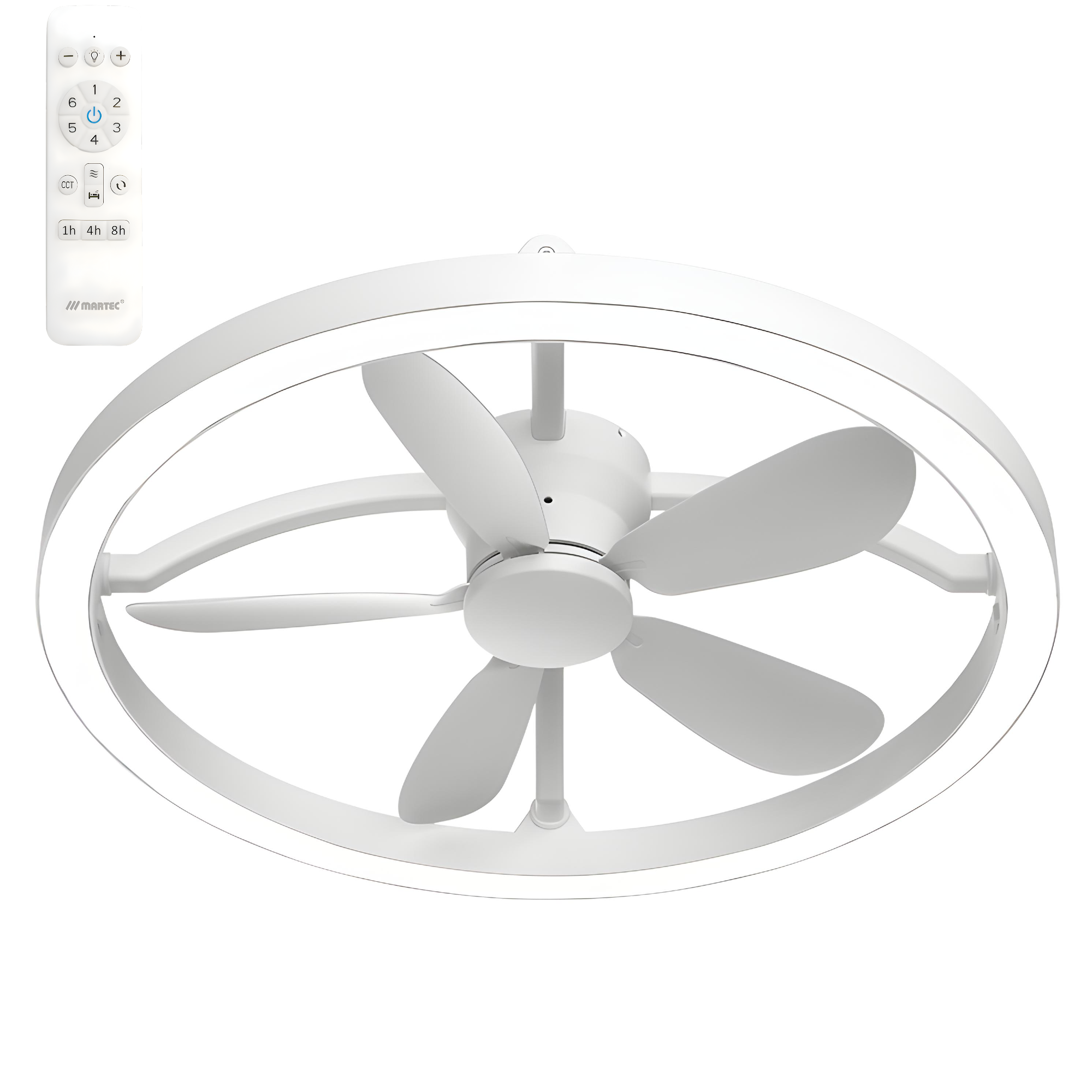 Martec Catalina High Airflow 21” Smart DC Indoor Ceiling Fan with LED Light and Remote
