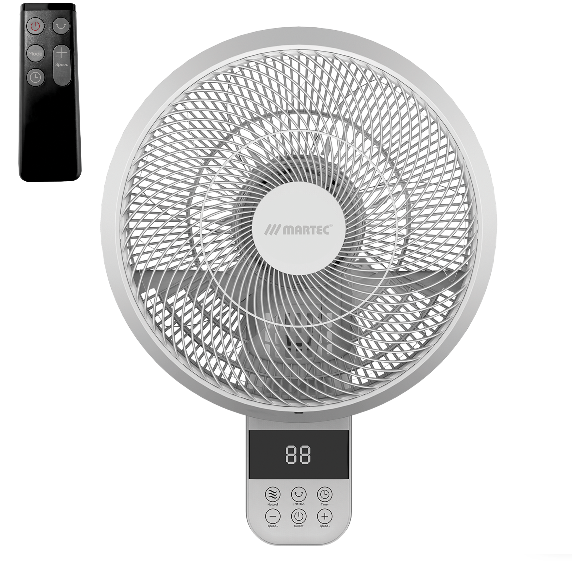 Martec Avalon 14" Smart WiFi Wall Fan with Remote Control