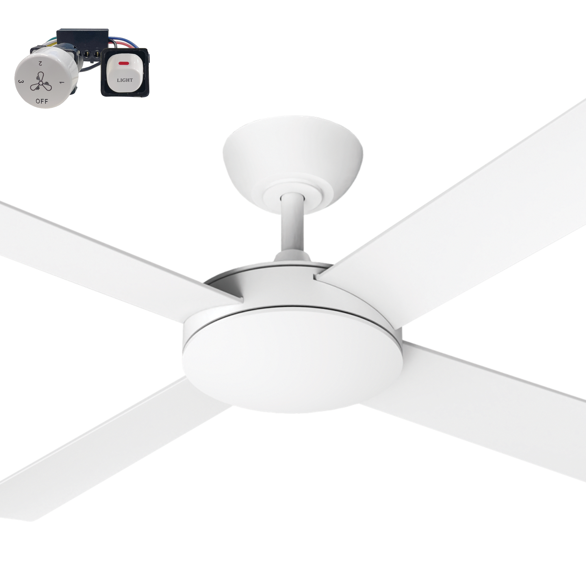 Martec Proton 48" DC Ceiling Fans with Wall Control