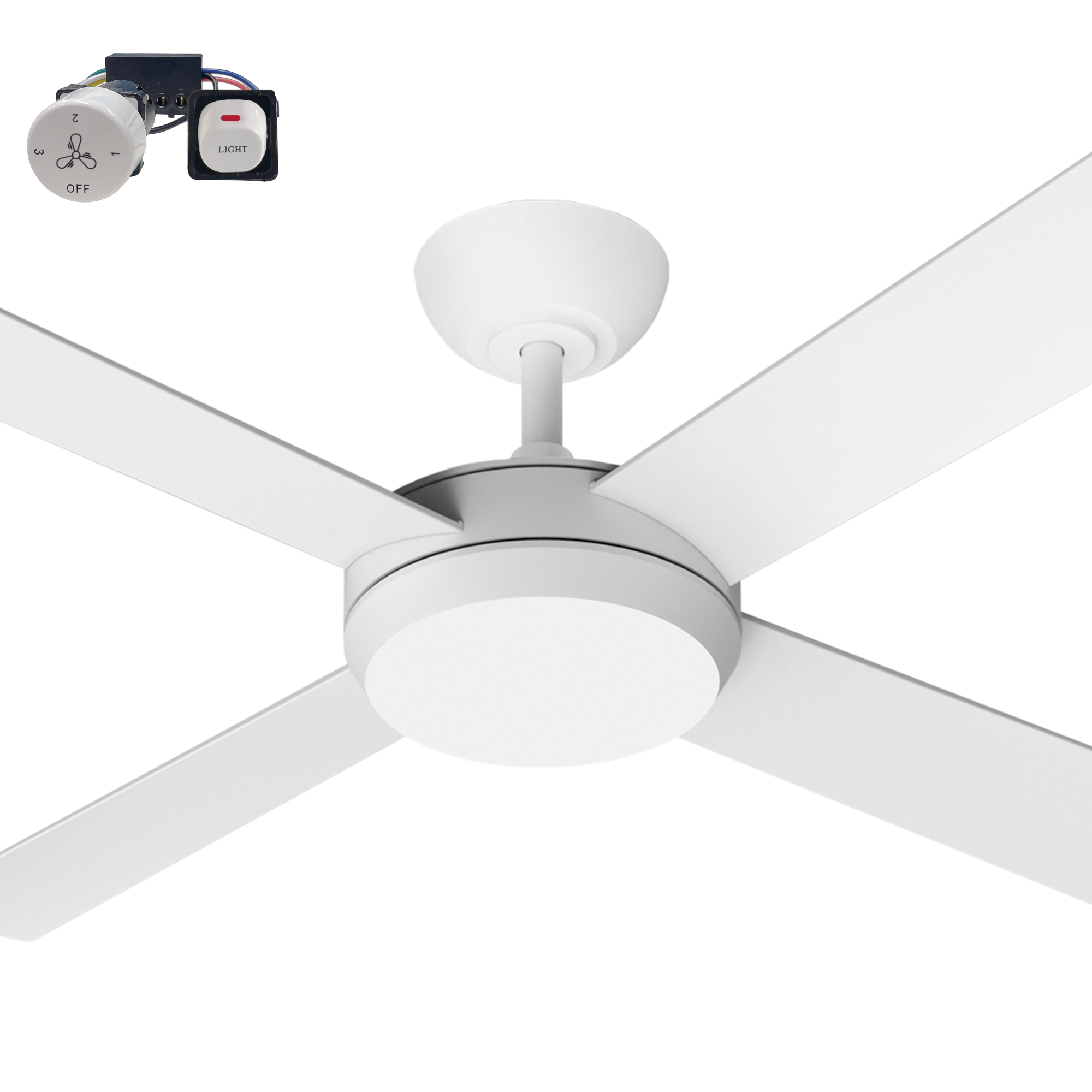 Martec Proton 52" DC Ceiling Fan with LED Light and Wall Control