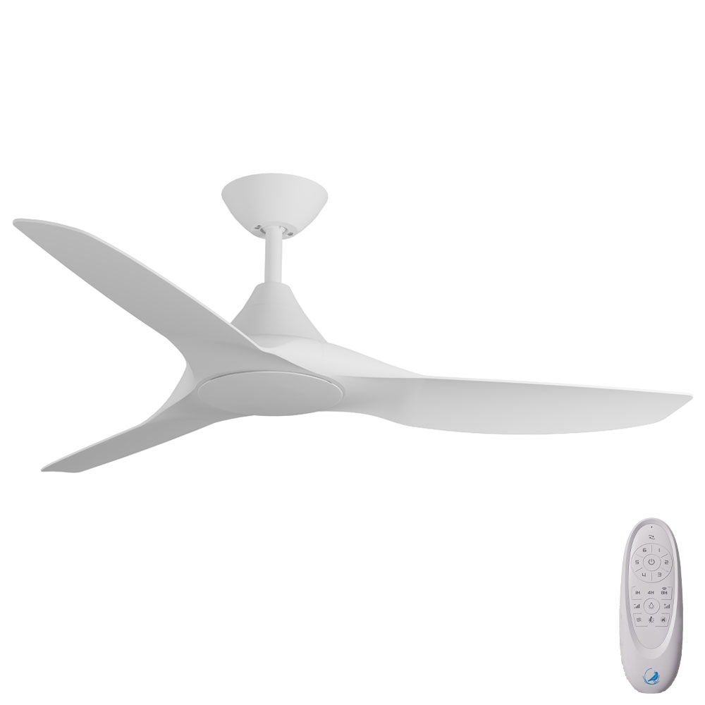 [W-CFADCF23WH-WH] CloudFan SMART DC Ceiling Fan by Calibo with Remote – White 52″