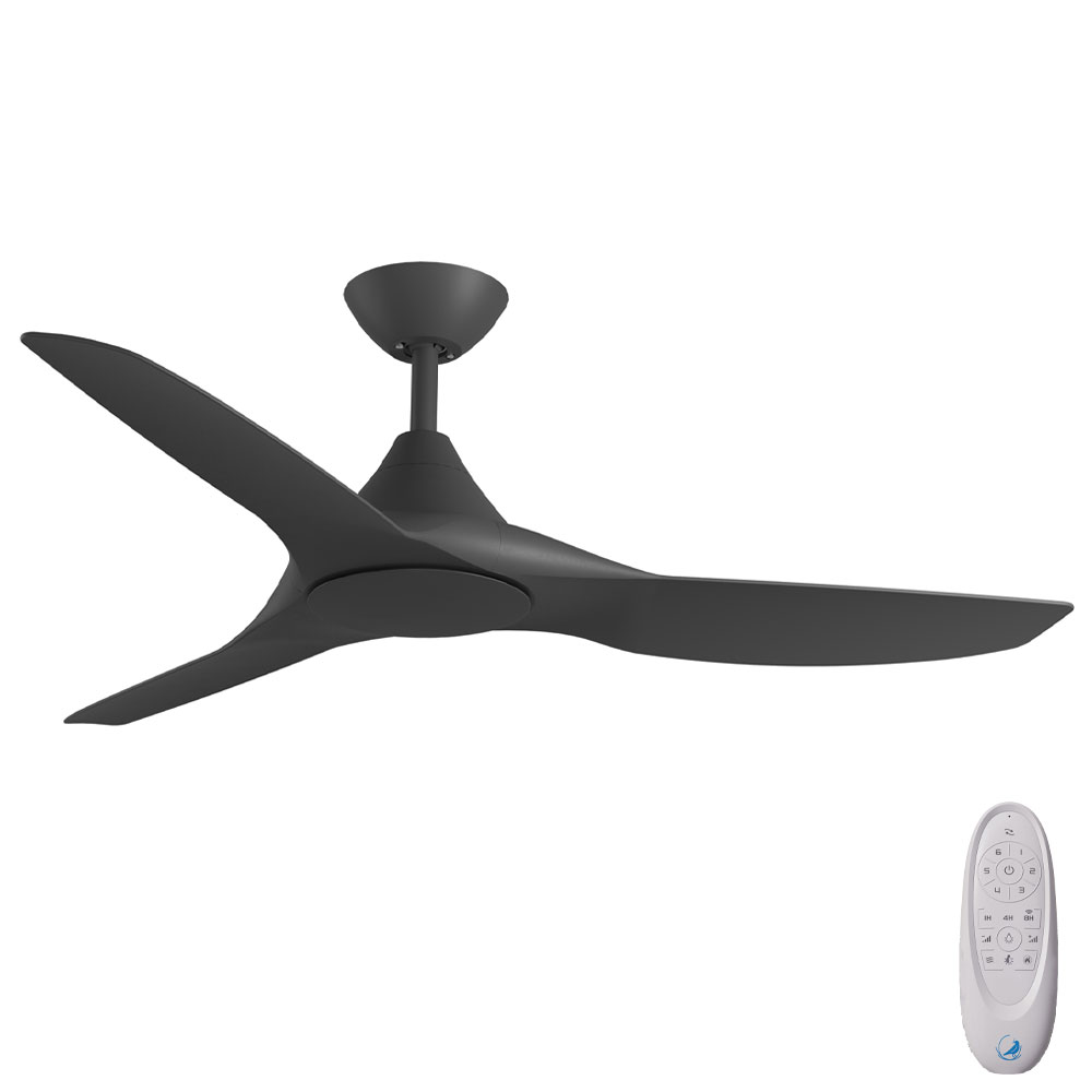 [W-CFADCF22BL-BL] CloudFan SMART DC Ceiling Fan by Calibo with Remote- Black 48″