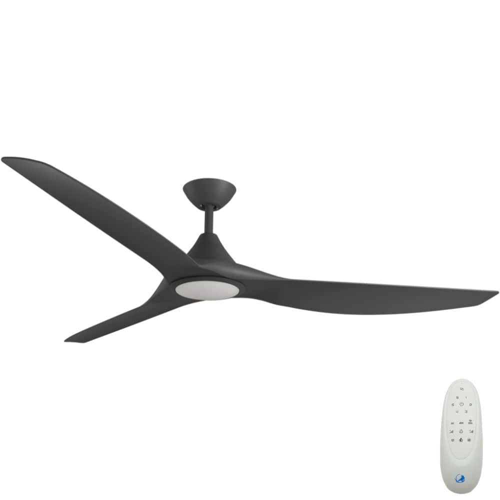 [W-CFADCF16LBL-BL] CloudFan SMART DC Ceiling Fan by Calibo with LED Light – Black 72″