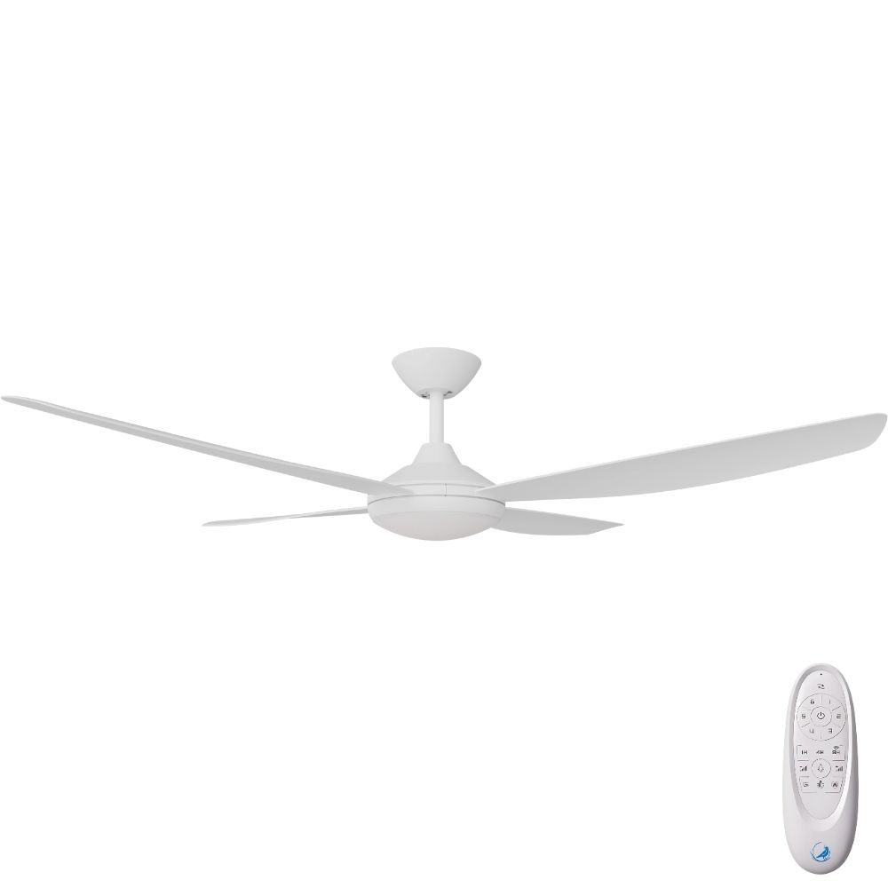 [W-CFADVA14LWH-WH] Vanga DC Ceiling Fan by Calibo with LED Light – White 56″