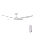 Vanga DC Ceiling Fan by Calibo with LED Light – White 56″