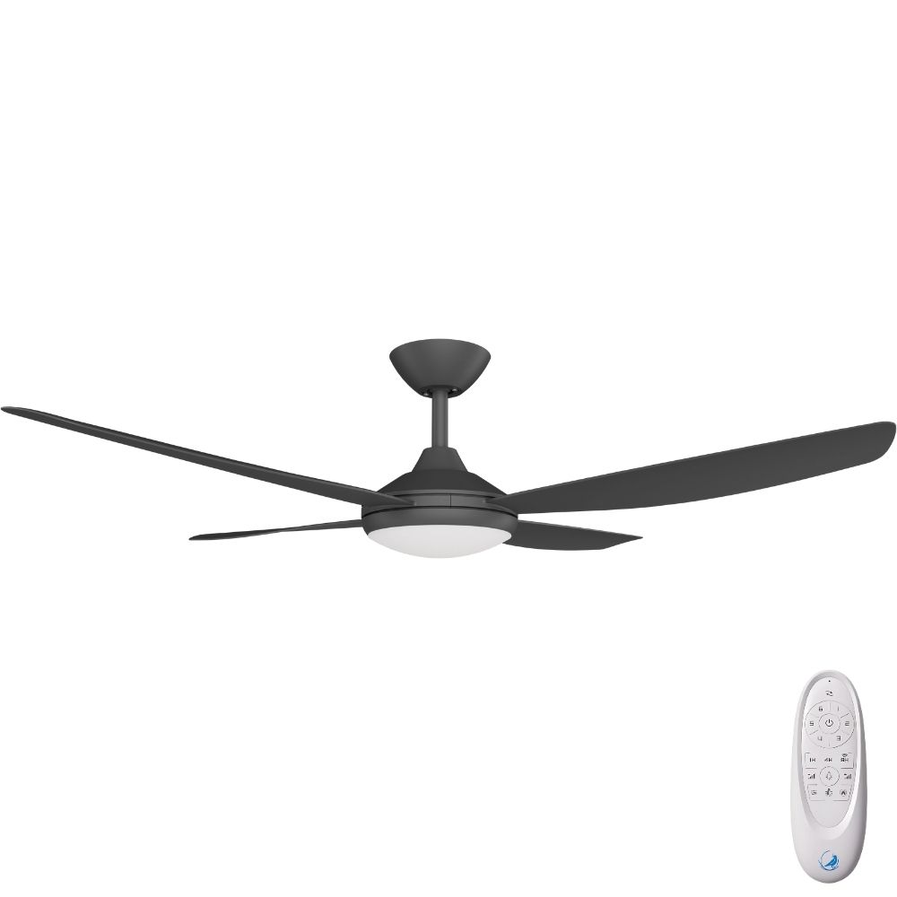 [W-CFADVA13LBL-BL] Vanga DC SMART Ceiling Fan by Calibo with LED Light – Black 52″