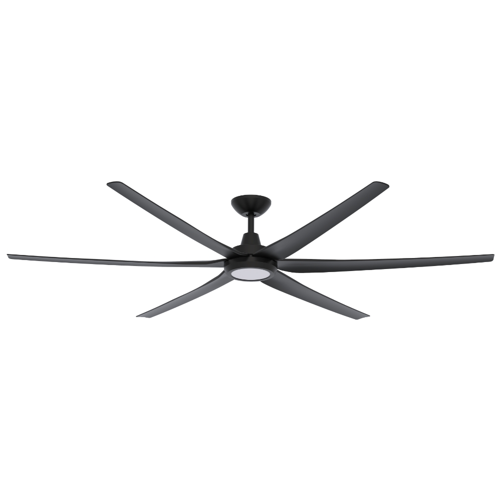 [W-CFDOGL18BL-LED] Glide DC Ceiling Fan by Domus with LED Light – Black 80″