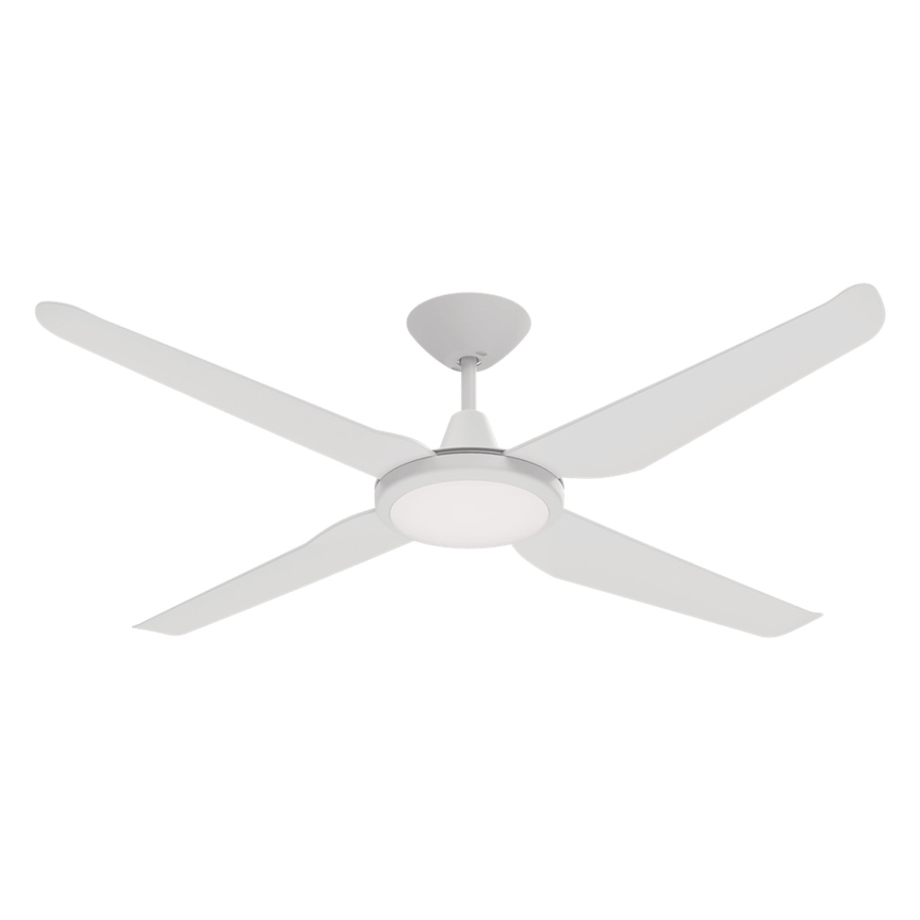 [CFDOMO13LWH] Motion DC Ceiling Fan by Domus with LED Light – White 52″