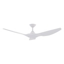 Strike DC Ceiling Fan by Domus with LED Light – White 60″