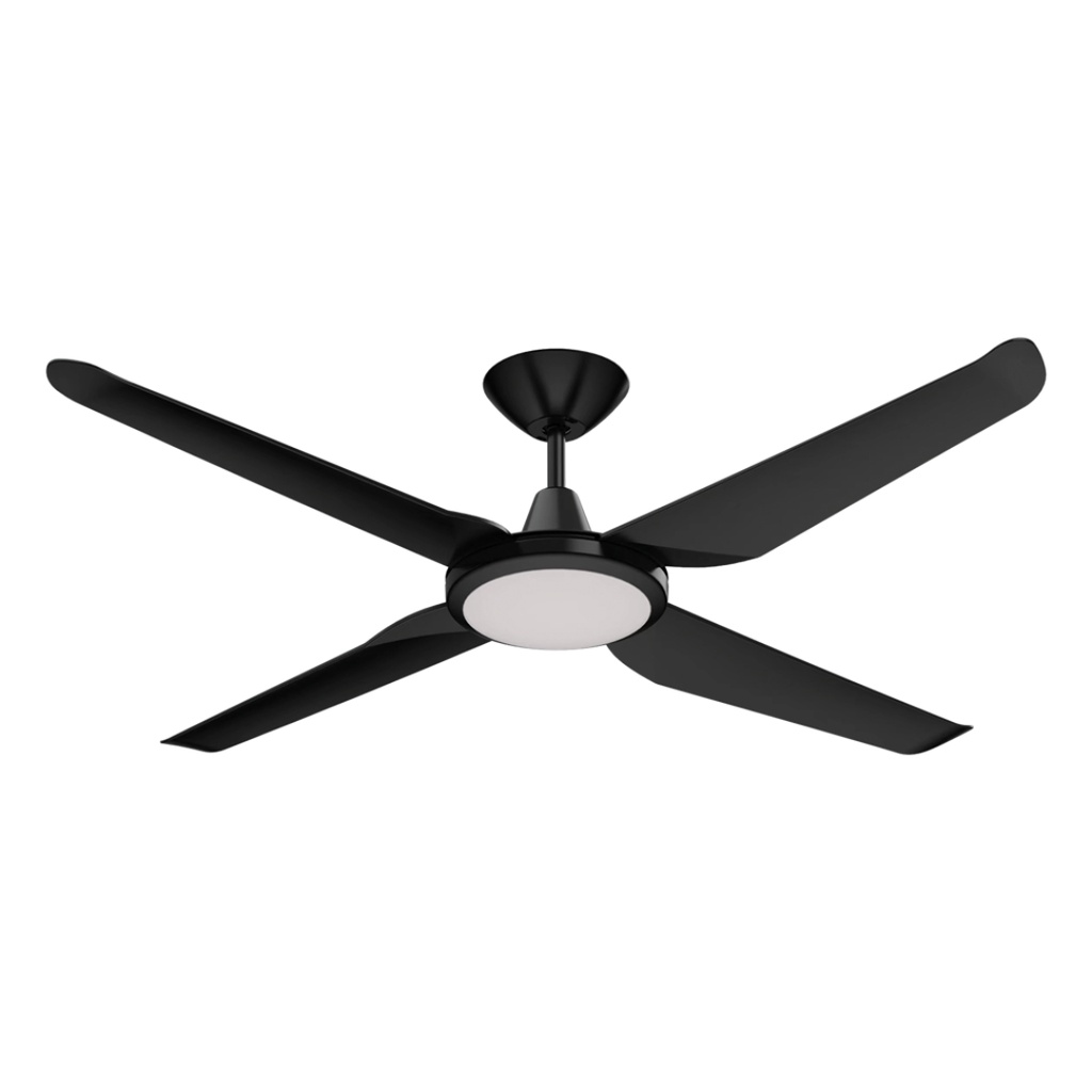 [CFDOMO13LBL] Motion DC Ceiling Fan by Domus with LED Light – Black 52″