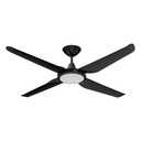 Motion DC Ceiling Fan by Domus with LED Light – Black 52″