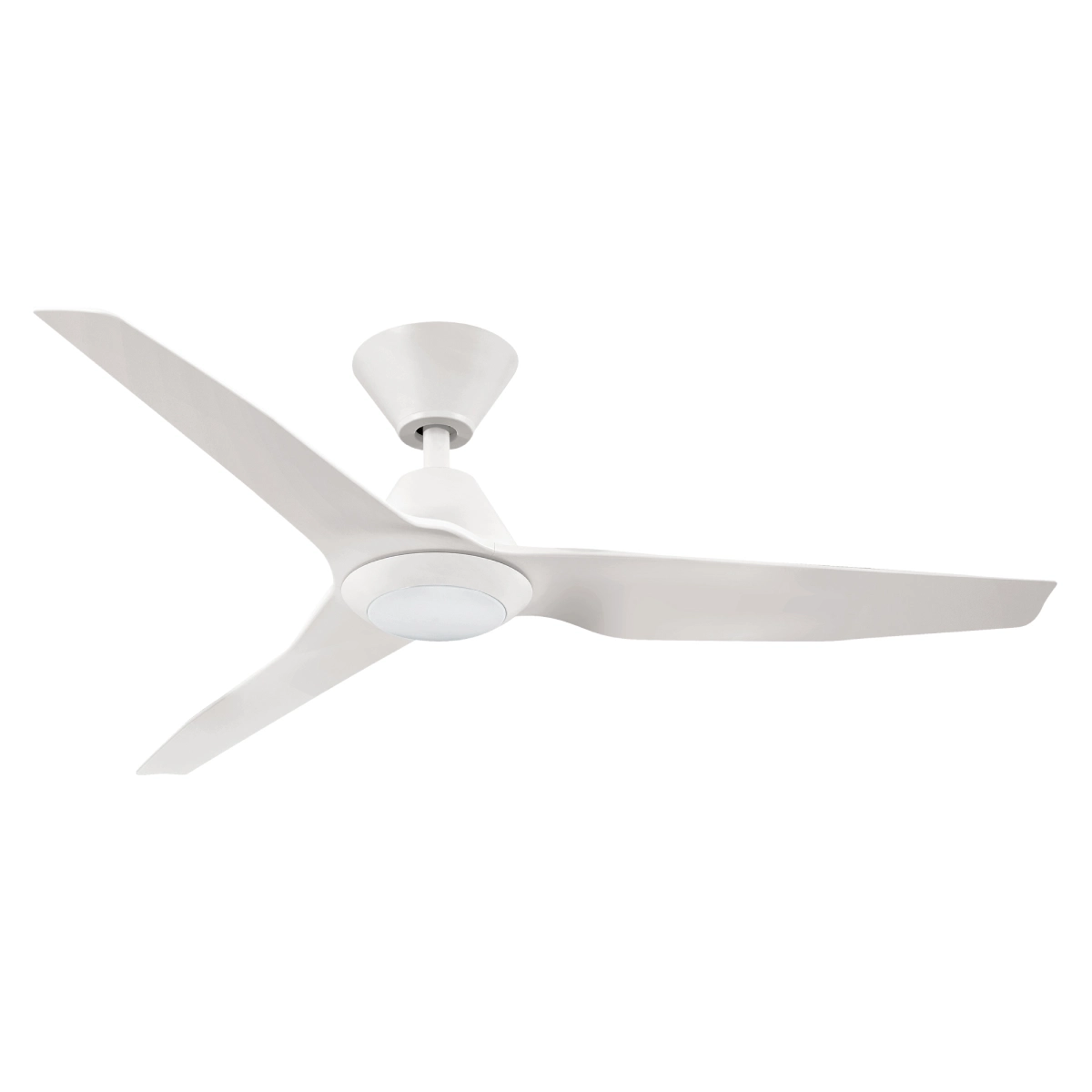 Infinity-iD DC Ceiling Fan by Fanco with LED Light & Remote – White 48″