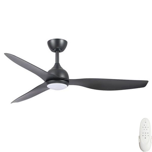 [CFFCTY3LBL] Eco Style DC Ceiling Fan by Fanco with LED Light – Black 52″