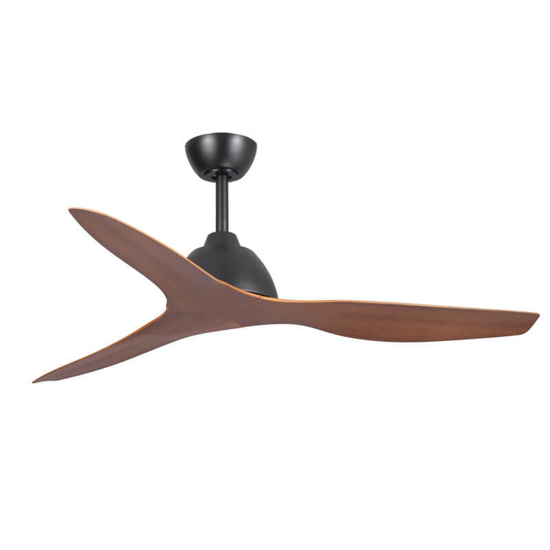 [CFFCBR23ACBLK] Breeze AC Ceiling Fan by Fanco with Wall Control – Black and Koa Timber Style ABS Blades 52″