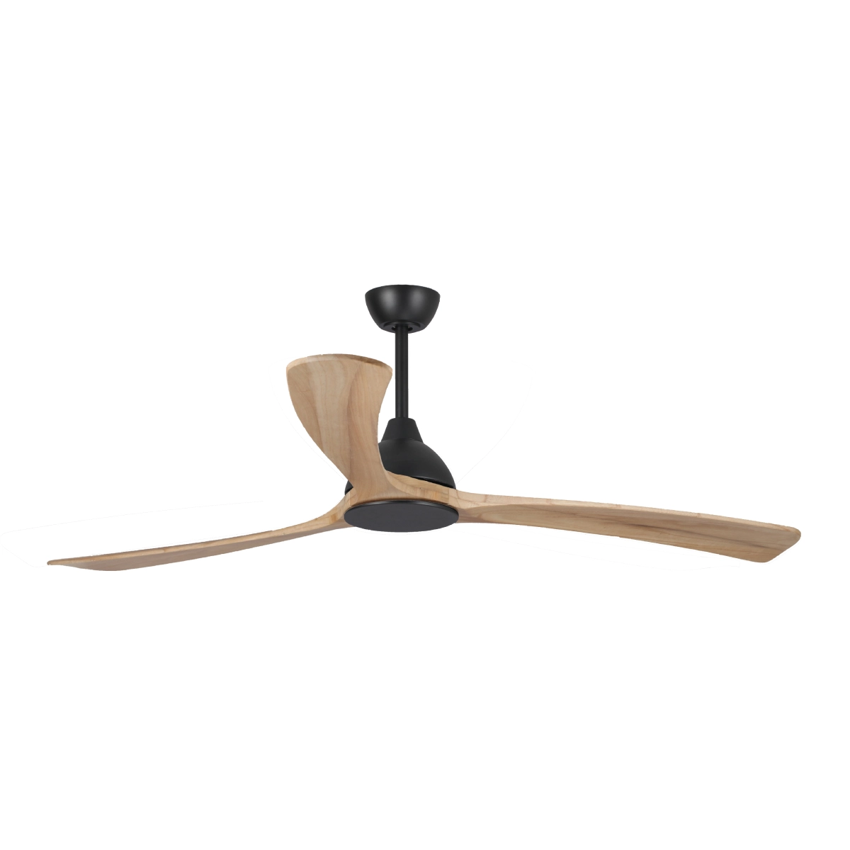 [W-CFFCSA26BL-NA] Sanctuary DC Ceiling Fan by Fanco – Black with Natural Timber Blades 70″