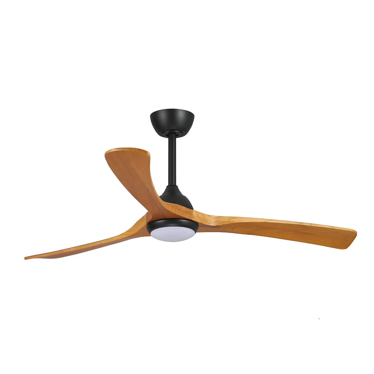 [CFFCSA22LBLTK] Sanctuary DC Ceiling Fan by Fanco with LED Light – Black with Teak Blades 52″