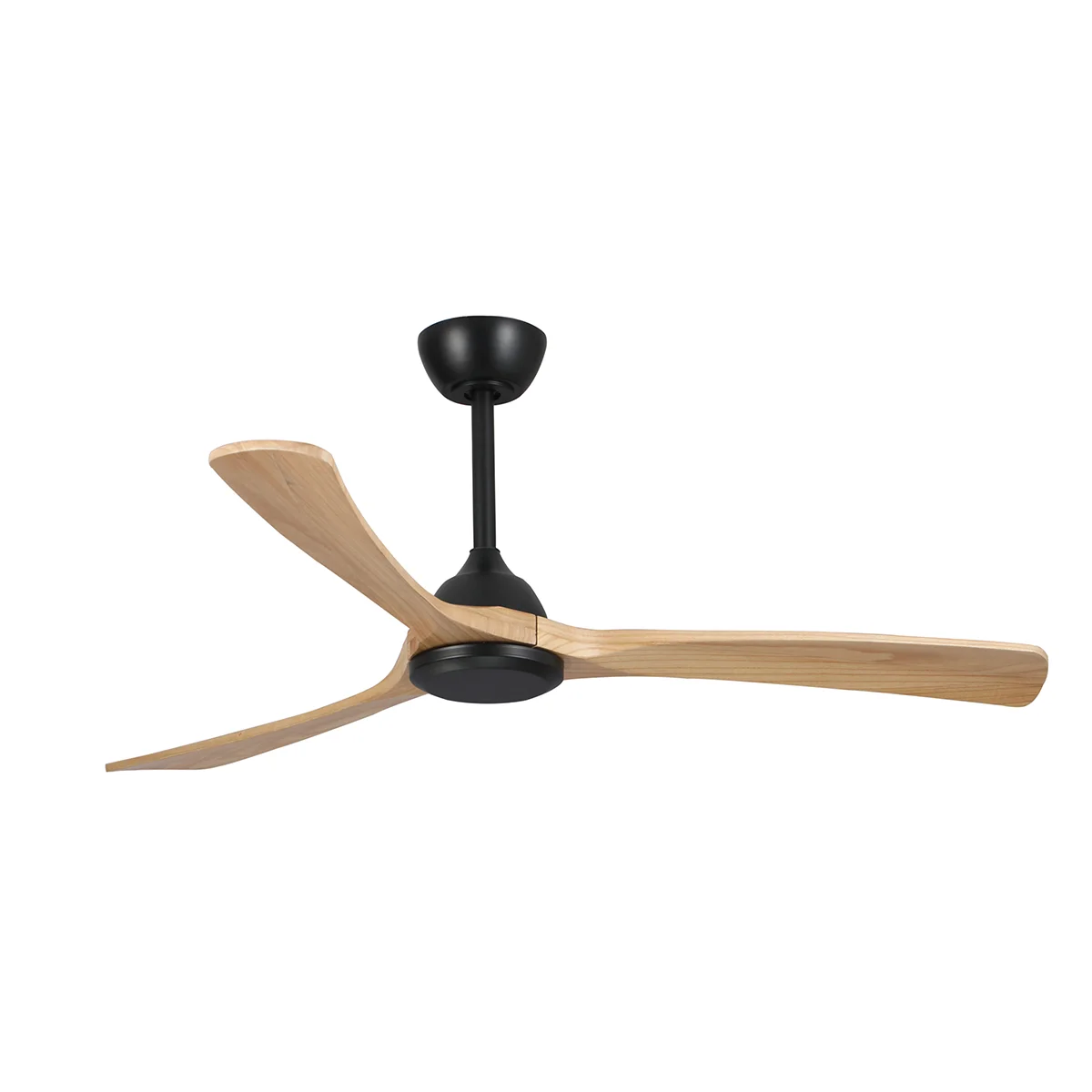 Sanctuary DC Ceiling Fan by Fanco – Black with Natural Blades 52″