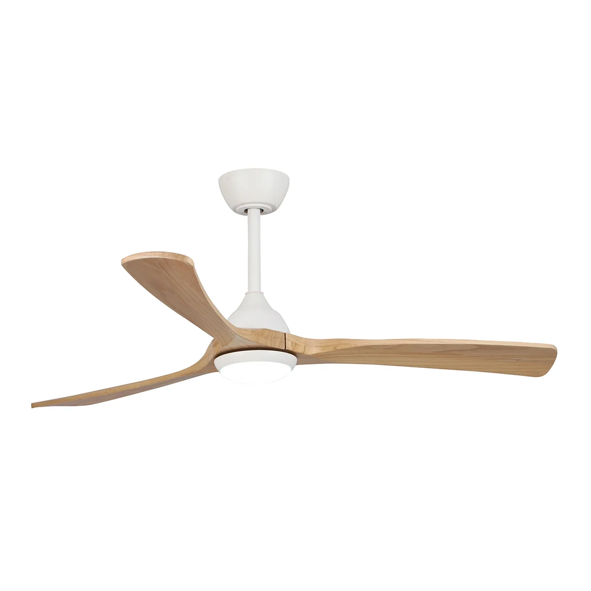 [CFFCSA22LWHNA] Sanctuary DC Ceiling Fan by Fanco with LED Light – White with Natural Blades 52″