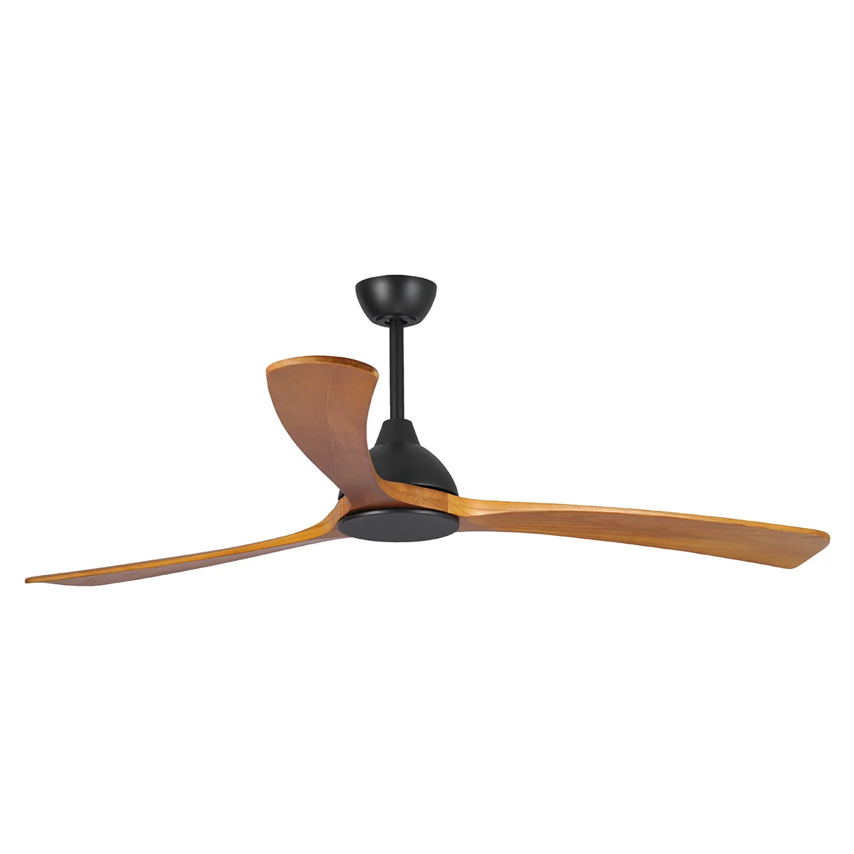 [W-CFFCSA26BL-TK] Sanctuary DC Ceiling Fan by Fanco – Black with Teak Timber Blades 70″