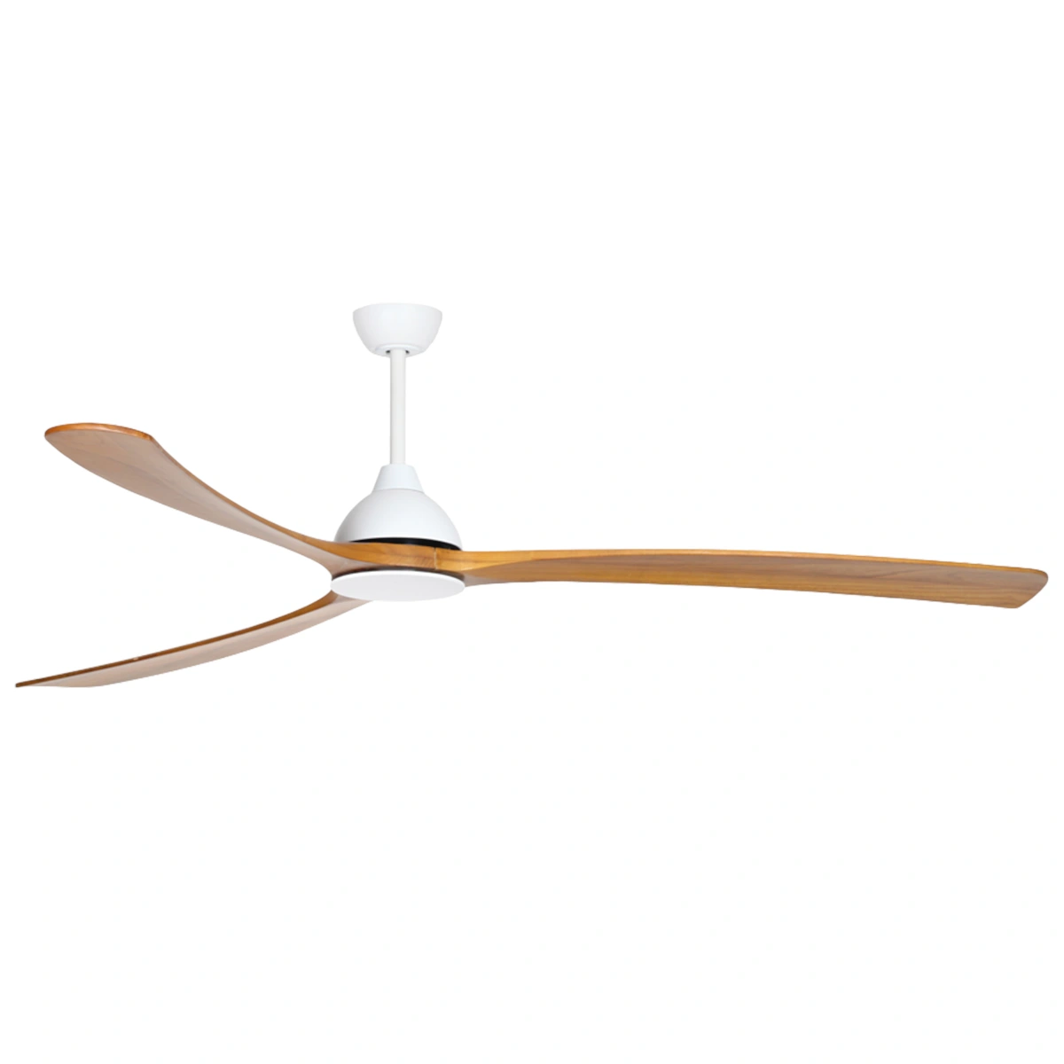 [W-CFFCSA28WH-TK] Sanctuary DC Ceiling Fan by Fanco – White with Teak Timber Blades 86″
