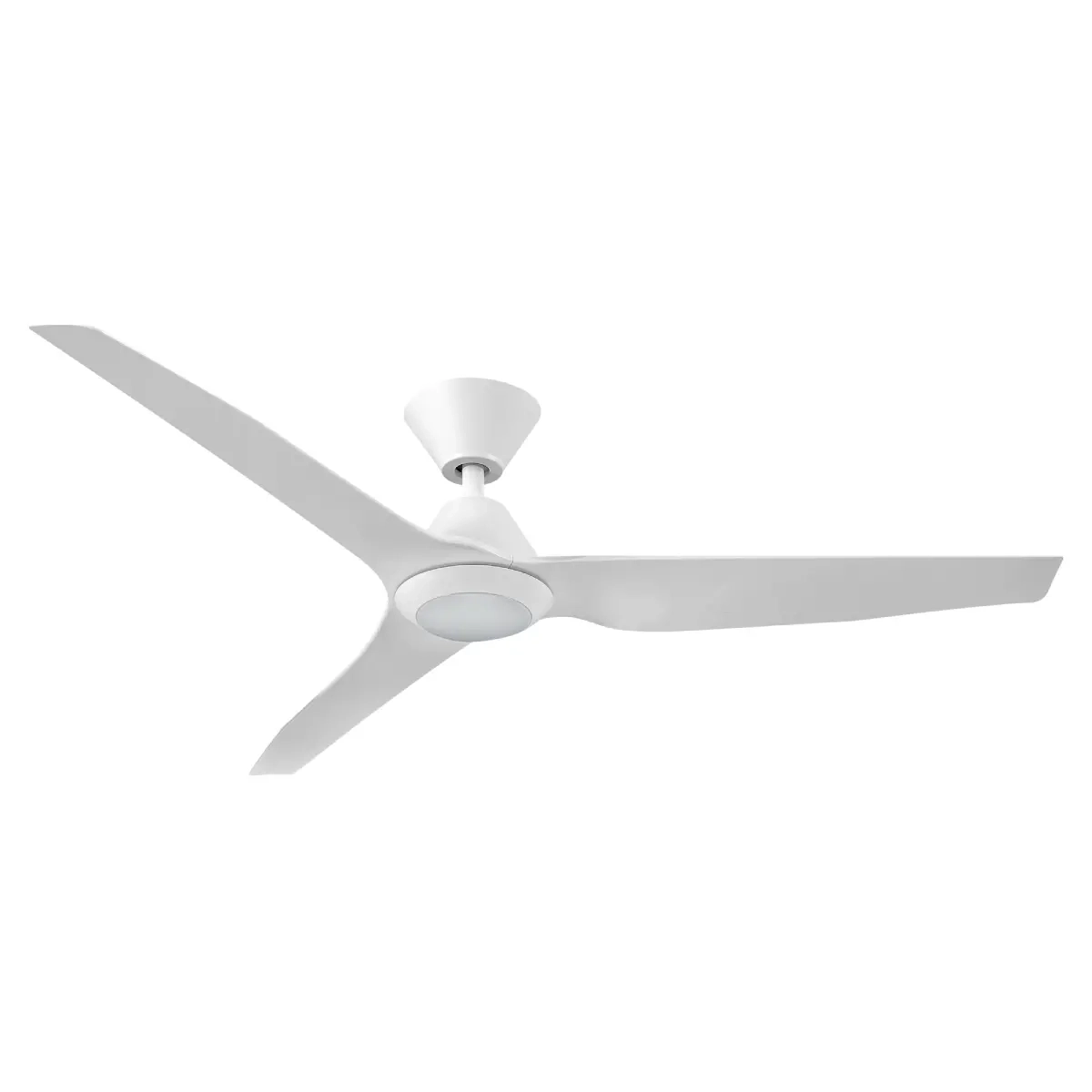 Infinity-iD DC Ceiling Fan by Fanco with LED Light & Remote- White 54″