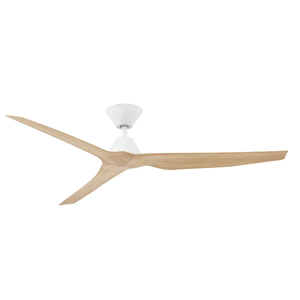 [W-CFFCINID35WH-NA] Infinity-iD DC Ceiling Fan by Fanco – White with Beechwood Timber Style ABS Blades 60″