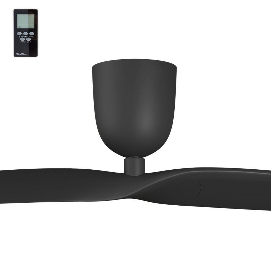 [PL250BLK] 2 Blade 50" Aeratron AE2+ DC Ceiling Fan With Remote (Black)