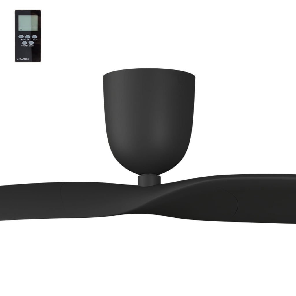 [PL260BLK] 2 Blade 60" Aeratron AE2+ DC Ceiling Fan With Remote (Black)