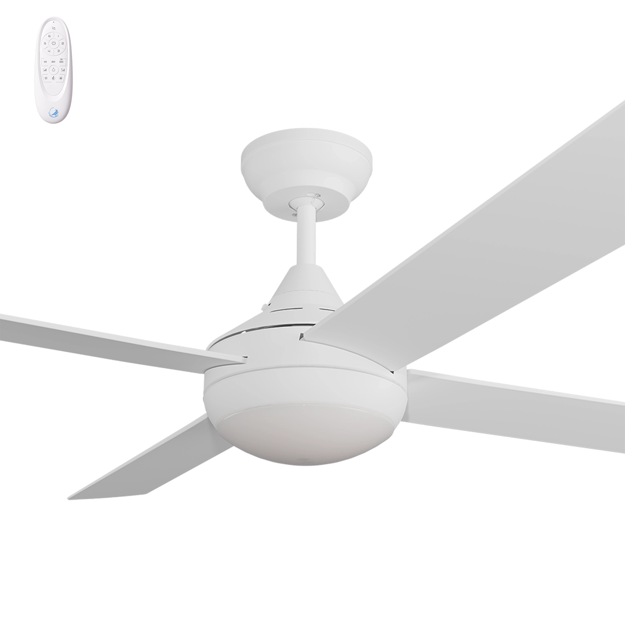 Calibo Kestrel 52" (1320mm) Indoor/Outdoor DC Ceiling Fan with 18W CCT LED Light & Remote (BLACK, 3)