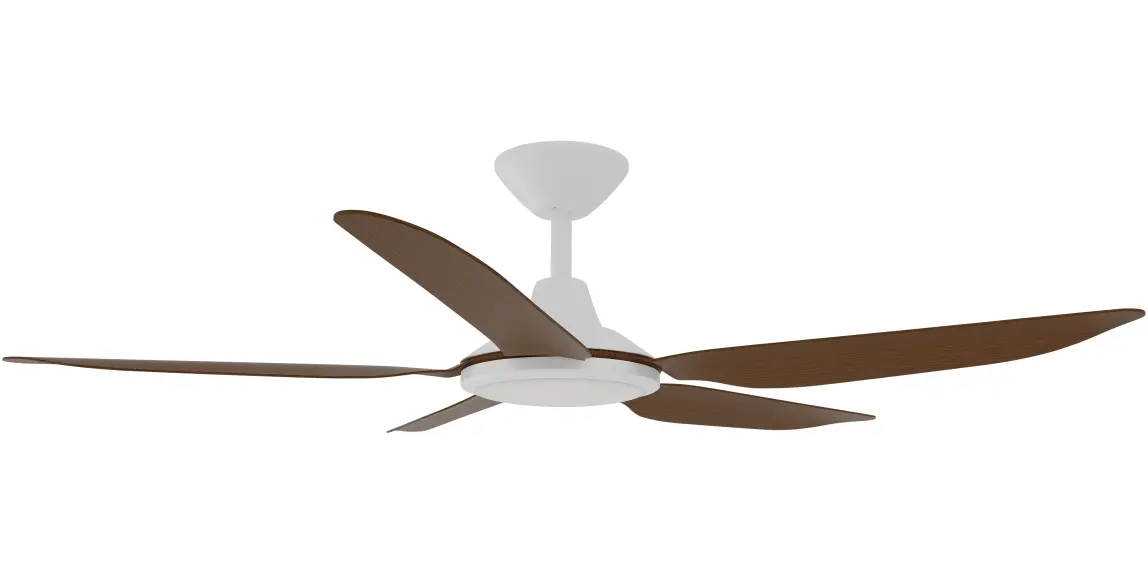 Calibo Storm 48" (1220mm) 5 Blade 18W Tricolour LED Light Indoor/Outdoor DC Ceiling Fan & Remote | Koa (Black)