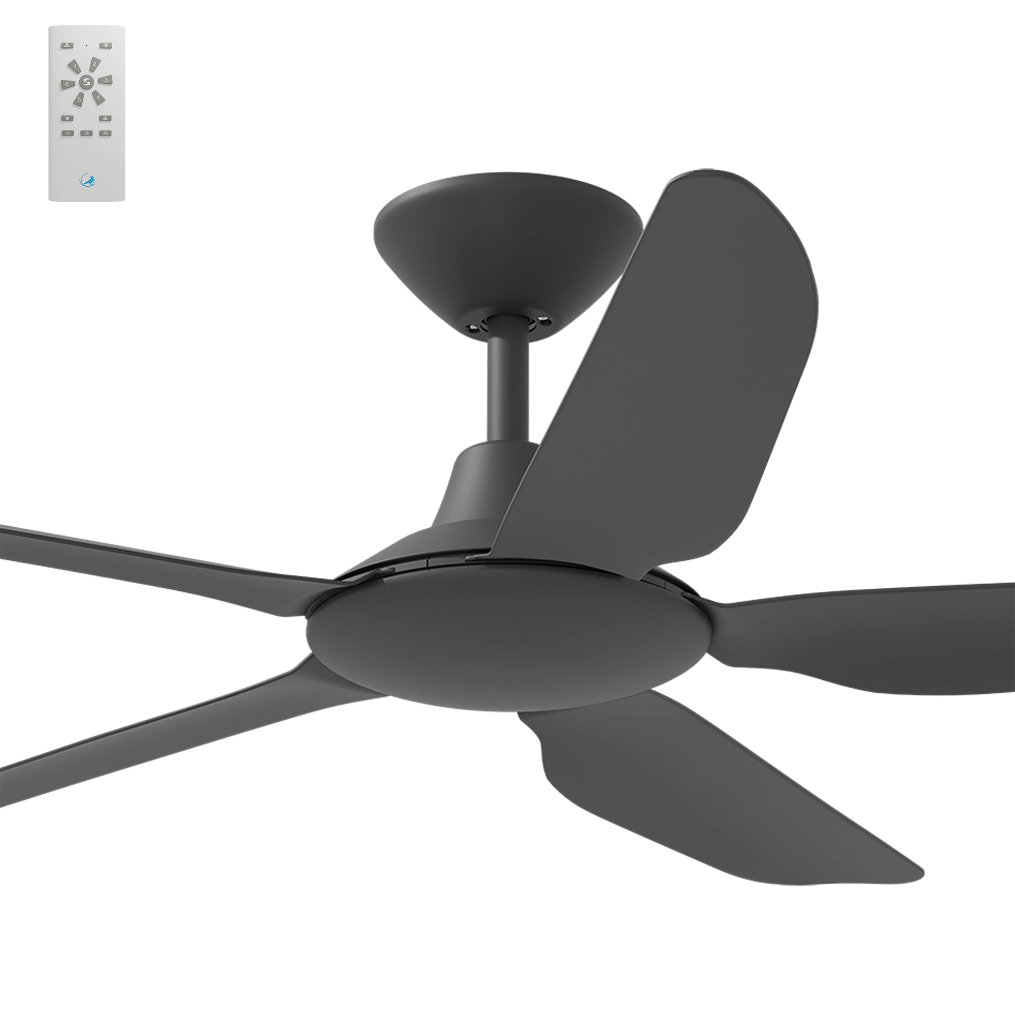 Calibo Storm 48" (1220mm) 5 Blade Indoor/Outdoor DC Ceiling Fan and Remote (Black)