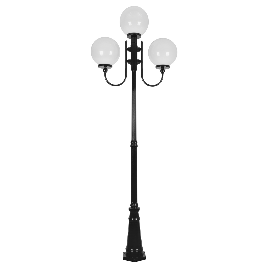 LISBON 3LT 2.54M 300MM OPAL POSTLIGHT