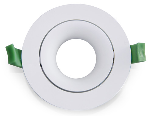 Downlight Fitting Centre Tilt Round Matte White 90-95mm 30D Architectural