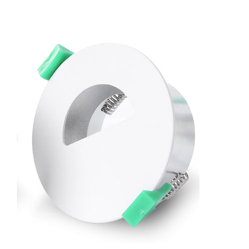 Downlight Fitting Fixed Round Matte White 70mm Semi Circle Architectural