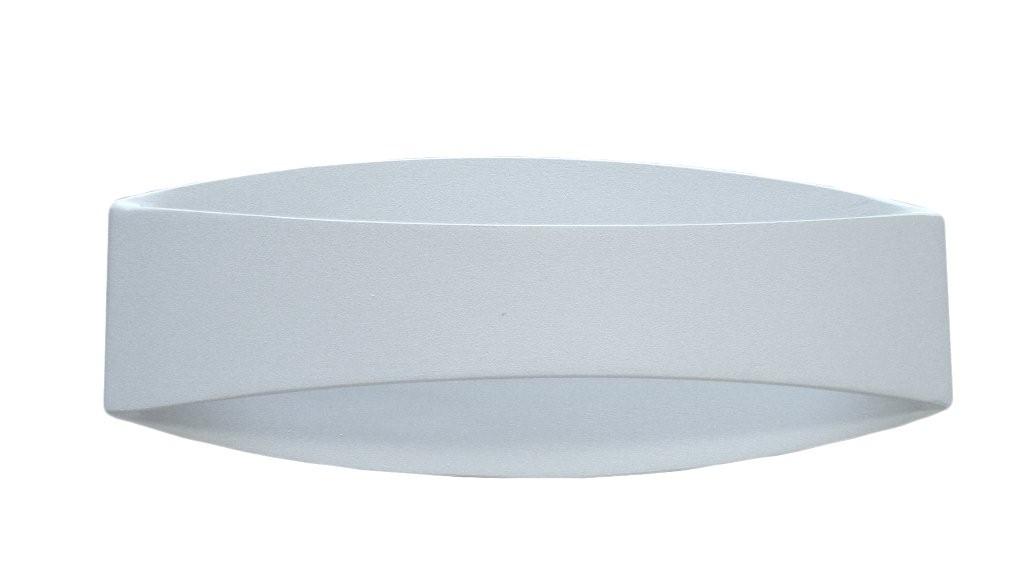 Wall Light Interior Surface Mounted Up/Down 6W Curved Matte White 3000K 468LM